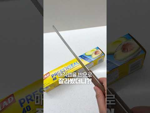 매직랩을 반으로 잘라봤더니? #shorts #매직랩 #살림꿀팁 #살림팁