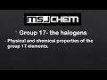 Reactivity and Properties of Halogens