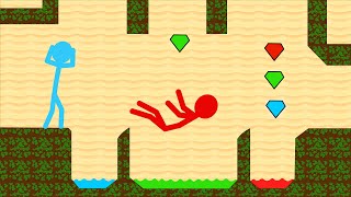Watergirl and Fireboy , Stickman Animation (Escape Plan 5)