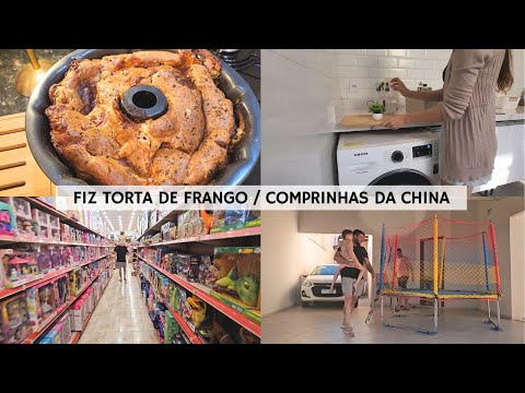 ROTINA FORA DE CASA / FIZ TORTA DE FRANGO / COMPRINHAS NO CHINÊS