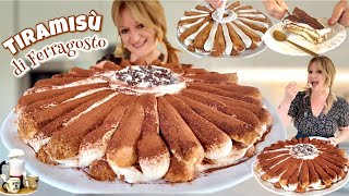 TIRAMISÙ DI FERRAGOSTO XXL torta tiramisù FACILE e VELOCE tutto a freddo ☕️🎉