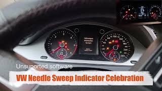 VOLKSWAGEN PASSAT B6  - Instrument cluster staging or needlesweep.