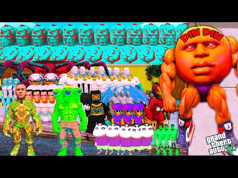 Franklin and Shinchan Playing Chupan Chupai With U DIN DIN DIN DUN & Tung Tung Tung Sahur IN GTA 5