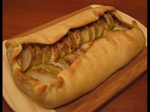 Постный пирог-галета с яблоками