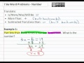 Translating Word Problems to Equations