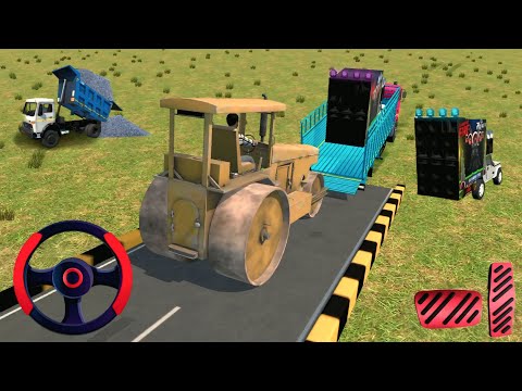 Impossible🔥 Loading Road Roller 🤯 and modified DJ System on Truck 😳 | Gaming Video #truck #dj