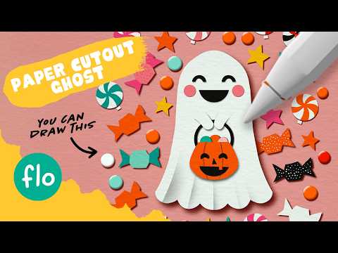 Halloween Paper Cutout Drawing Tutorial for PROCREATE