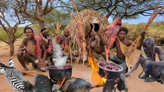 Discover Hadzabe tribe | Hadzabe boys successful hunt Baboon for Lunch