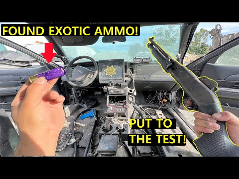 Searching an Old Police Patrol Car! Found EXOTIC AMMO!