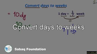 Convert days to weeks