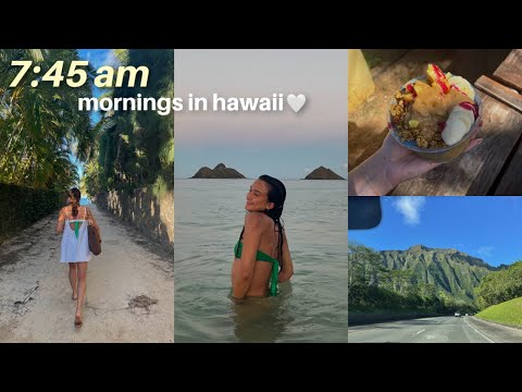 spend the morning with me in hawaii! 💌 beach swim, journalling, grwm + special announcement!