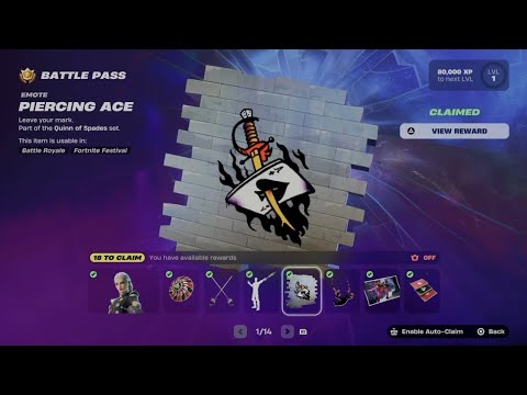 How to Unlock Piercing Ace Emote in Fortnite | Battle Pass Rewards Page 1