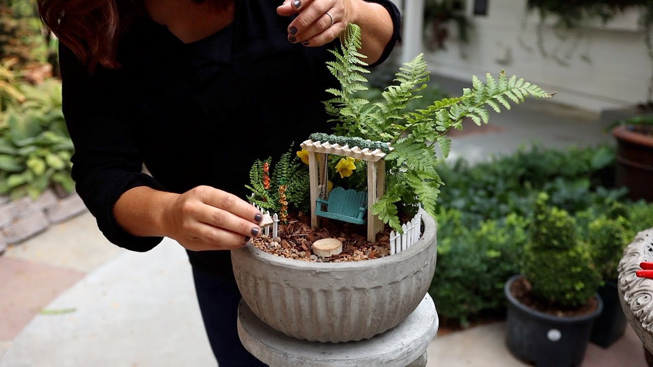 Gender Reveal Miniature Garden!