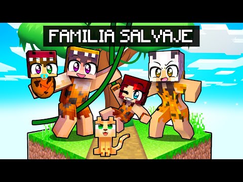 ¡FAMILIA SALVAJE en MINECRAFT 💖👨👩👧🦁 FAMILIAS vs FAMILIAS -FranciscoGames