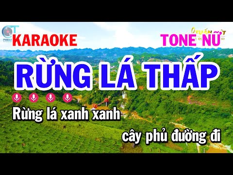 Karaoke Rừng Lá Thấp –  Nhạc Sống Tone Nữ