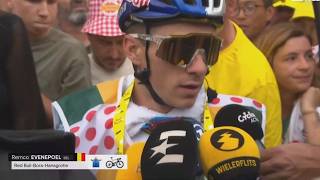 Remco Evenepoel reacts after securing 2nd overall | Stage 20 | Tour de France 2026
