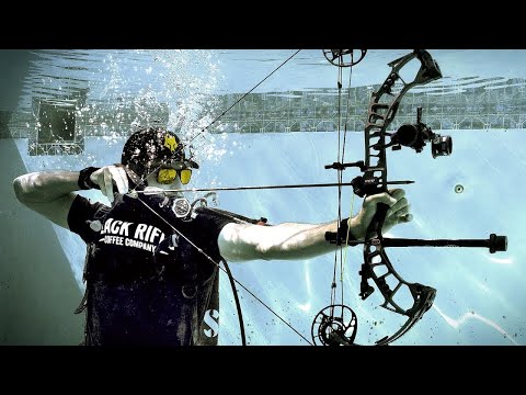 Compound Bow Fired Underwater Slowmo Archery #shorts