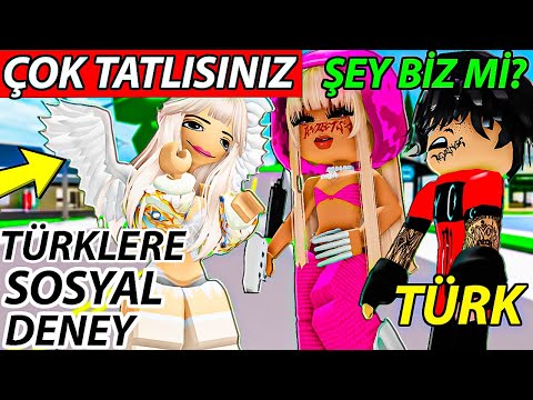 TÜRKLERE DURDUK YERE İYİLİK YAPTIM🥰Tepkileri!?Sosyal Deney(Roblox Brookhaven 🏡rp)