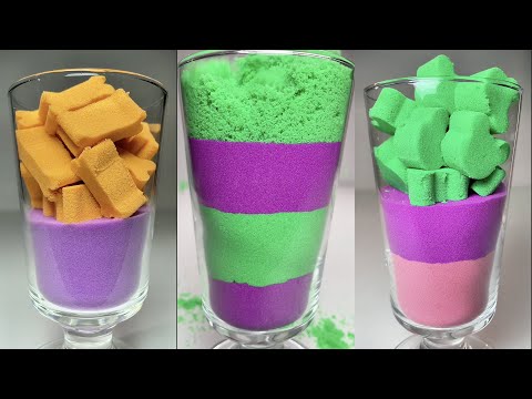 Kinetic Sand ASMR, Drop and squish, Very Satisfying and Relaxing.