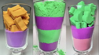 Kinetic Sand ASMR, Drop and squish, Very Satisfying and Relaxing.
