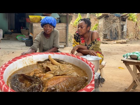 How to make African DRIED OKRA Soup with FUFU | Authentic and delicious Traditional Recipe