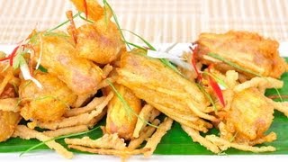 หน่อไม้ยัดไส้ทอด