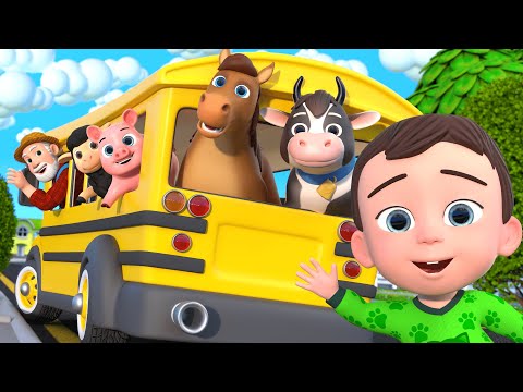 Wheels On The Bus🚍🐮 | Farm Animals Song +More Newborn Nursery Rhymes & Kids Songs