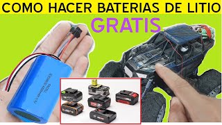 COMO HACER BATERIA DE LITIO CACERA EN CASA  GRATIS CURSO DE ELECTRONICA