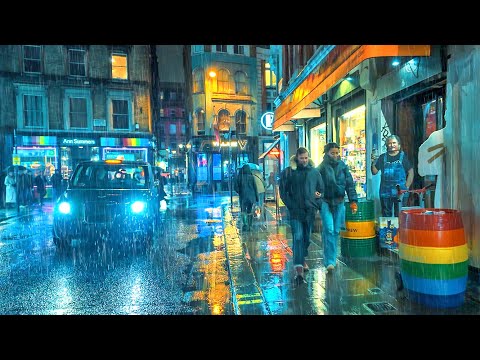 A Rainy London Evening Walk ☔️ West End, Soho & Covent Garden in 2025 | 4K HDR