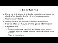 Post-Mortem Changes and Analysis