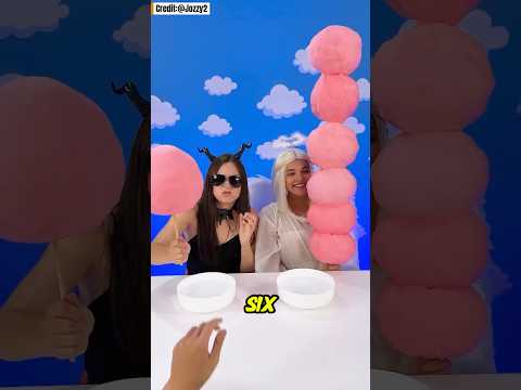 Cotton Candy Disaster! Labubu Meets Angel & Demon?! 😈😇 #shortvideo