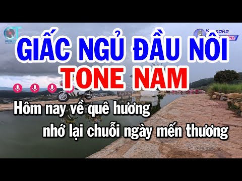 Karaoke Giấc Ngủ Đầu Nôi Tone Nam ( Dm ) Nhạc Sống Dễ Hát | Karaoke Đồng Sen