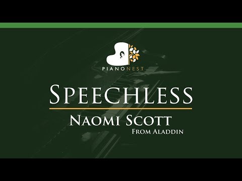 Naomi Scott – Speechless (Full) – From Aladdin – LOWER Key (Piano Karaoke / Sing Along)