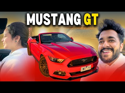 Vani Driving MUSTANG GT CONVERTIBLE for the First Time 😍🇦🇺
