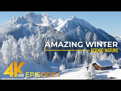 4K Amazing Winter - Episode 1 | Breathtaking Snowy Landscapes of the World with Real Nature Sounds