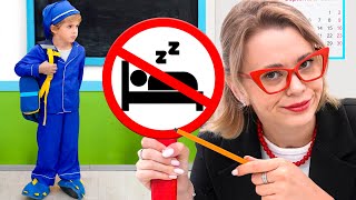 Eva y las mejores historias escolares con el hermanito