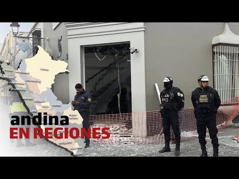 Andina en Regiones: delincuentes vuelan entrada de banco en Trujillo