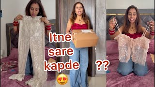 Aj ghar p aaye bahut sare kapde ||