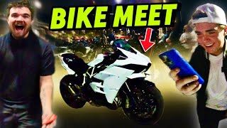 Spidey H2 pulls up to bike meet shocks everyone 😱