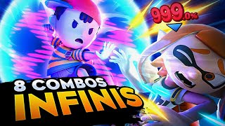 8 COMBOS INFINIS dans SMASH BROS
