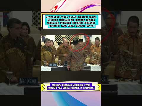 Menteri Sosial Ajak Presiden Prabowo Bercanda #shorts #viralvideo