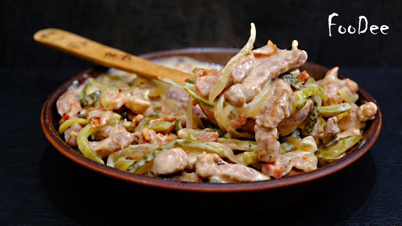 Рецепт из старой газеты! Мясо по-курземски Очень вкусное блюдо из свинины!