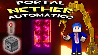 ¡Secreto! Portal del Nether Automático en Minecraft - ¡Facilísimo!