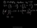 Rational Equations and Validity Checks