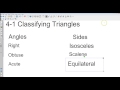 Triangle Properties and Classifications