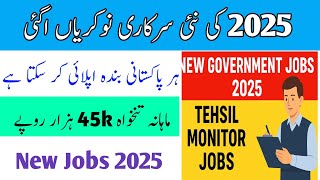 982 Tehsil Monitor Jobs in Punjab 2025 • New Government jobs Update • Apply Now • Complete Guide