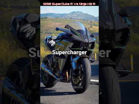 Ninja H2 R vs Ktm 1290 SuperDuke R || comparison #shorts #h2r #bike