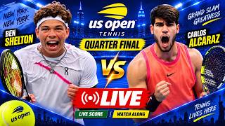 Ben Shelton vs Carlos Alcaraz | US Open Quarter Final Match | Live Score & Watch Along