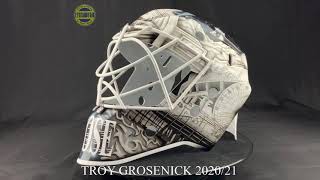 Troy Grosenick’s 20/21 Los Angeles Kings/Ontario Reign Goalie Mask by Eyecandyair