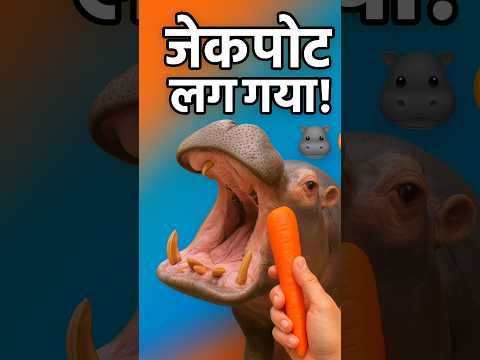 "Hippo's Carrot Jackpot! 🦛🥕 #Shortvideos